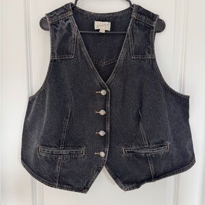 Charcoal Denim Vest